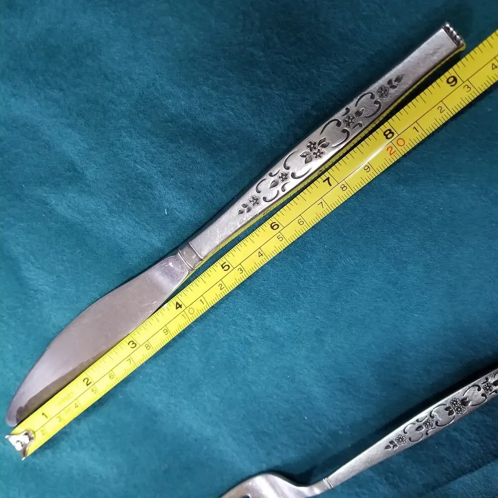 Oneida SPANADA WmA Rogers Premier Stainless 1 Knife 1 Dinner Fork Flatware